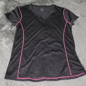 💛5 for $20💛Workout/Exercise Essentials Gray & Pink V- Neck